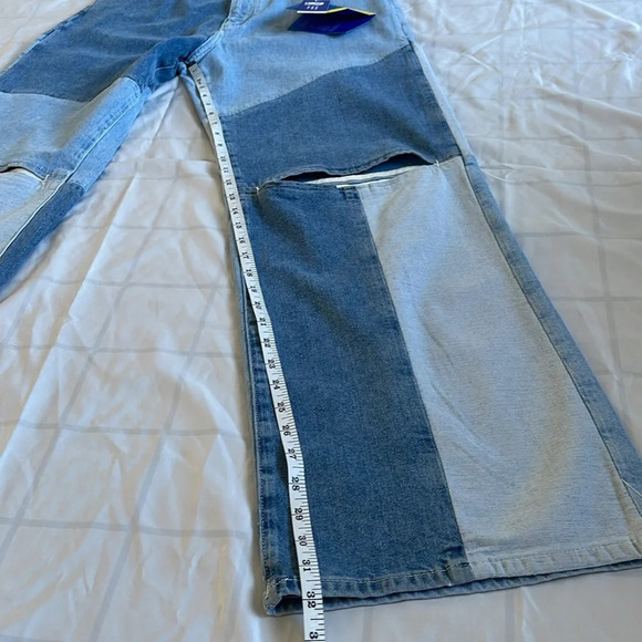 DL1961 KSENIA SCHNAIDER Zoie Wide Leg Patch Work Relax Vintage Size 28 - Picture 11 of 16